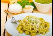 معكرونة بصلصة البيستو للرجيم 6