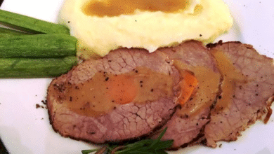 روستو مع بوريه البطاطا والخضار 2