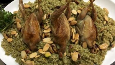 الحمام المحشي بالفريكة 3